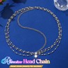 GORTIN Rhinestones Head Chain Headpiece Silver Bride Wedding Forehead Hair