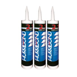 Hurribond 2-in-1 Adhesive and Caulk 3-Pack Gray