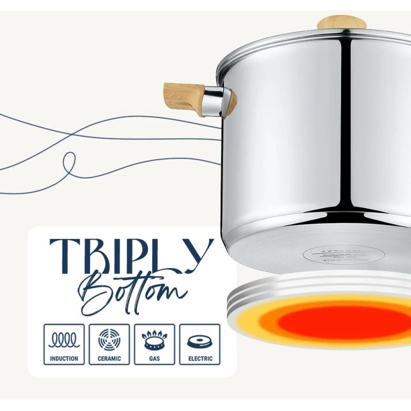 CONCORD Providence Series 10 Pieces Stainless Steel Cookware Set. Sauce