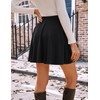 Kate Kasin Black Skirt for Women High Waisted Pleated Mini