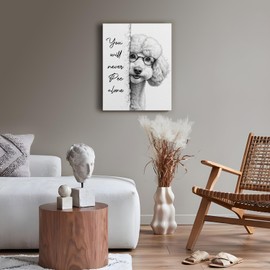 APJYM Doodle Dog Wall Art, You Will Never Pee Alone Funny Poodle Bathroom Decor, 11x14 Inch Framed