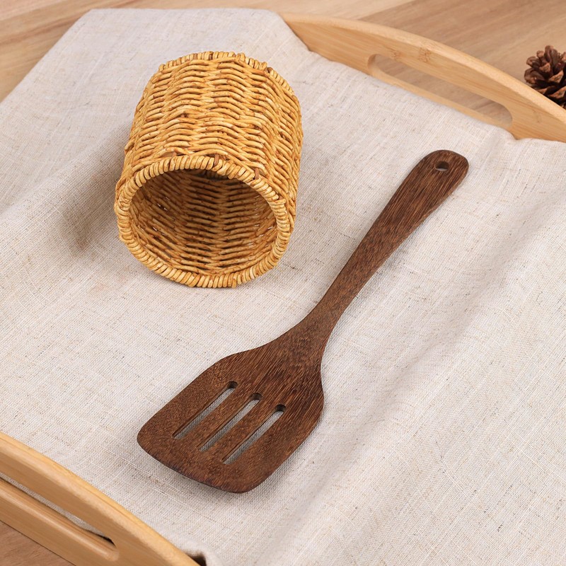 HTB HTB-GC3 Wooden Turner Spatula, Unpainted, 12.2 x 3.0 inches