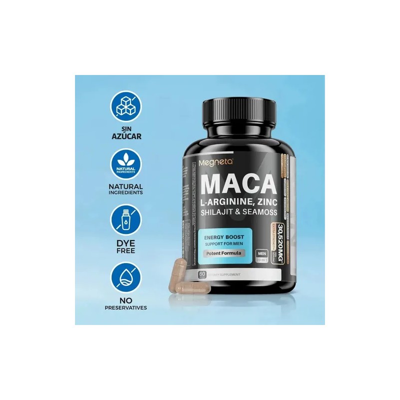 Suplemento Con Maca Y Larginina Energía Y Rendimiento 60cáp
