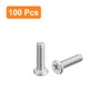 sourcing map M1.6-0.35 x 6mm 100Pcs Flat Round Head Screws