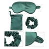 Baluue 3Pcs Silk Sleep Eye Mask Set with Hair Scrunchies