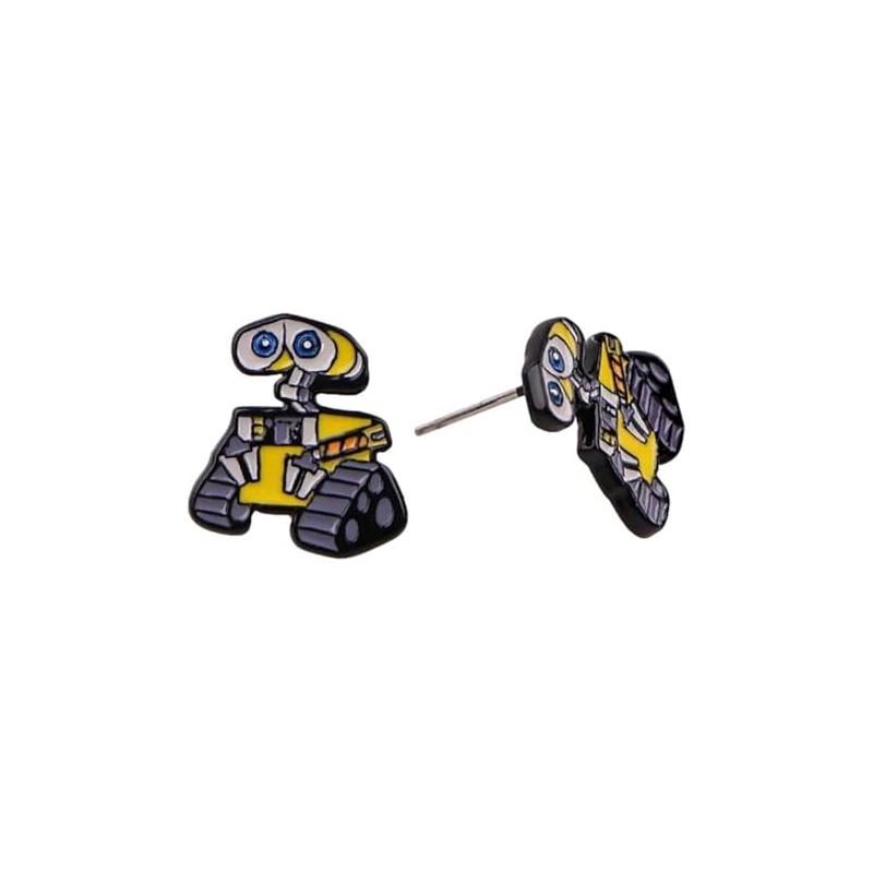 Wall E Robot Cartoon Character Metal Enamel Stud Earrings