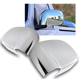 EPARTS Chrome Polished ABS Side View Mirror Overlay Cover Trim Caps Fit for 2002-2008 Dodge Ram 1500 2500 3500 Pickup