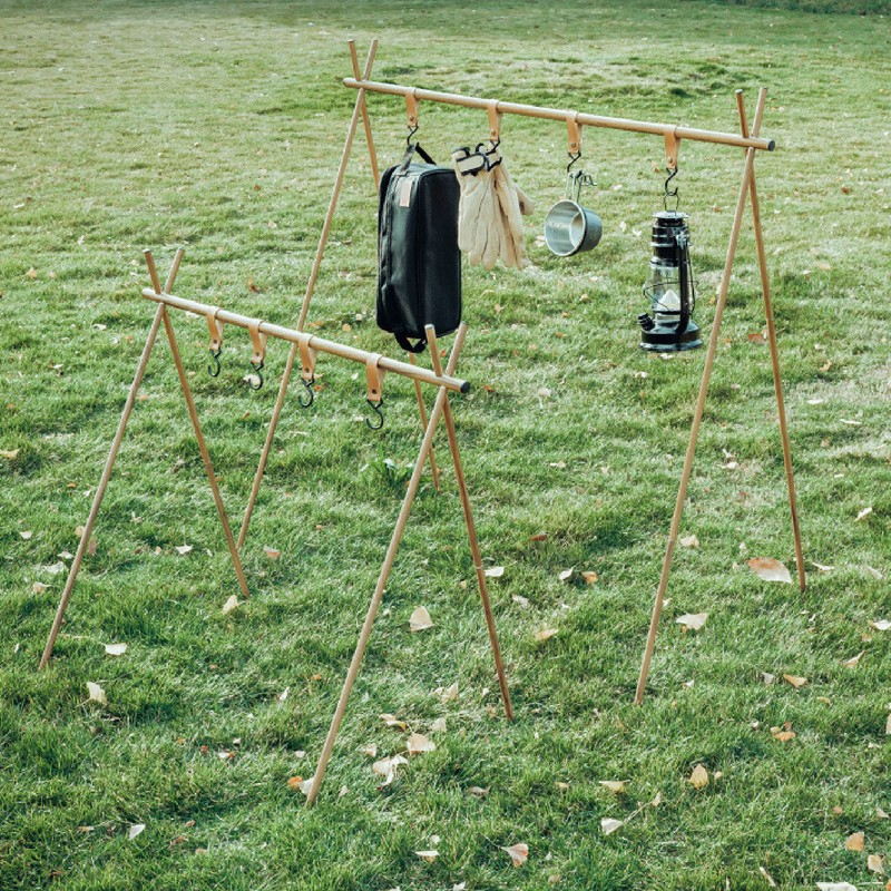 Camping Hanging Rack Portable Foldable Tripod Shelf for Light Tools