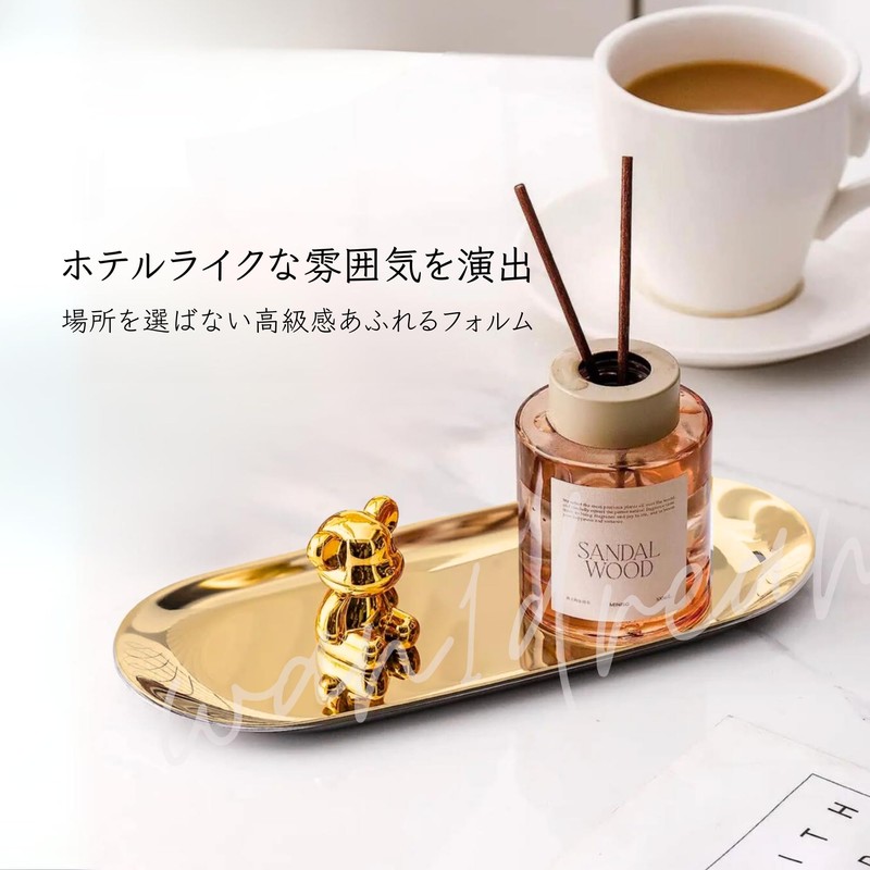 Stainless Steel Tray, Metal Coin Tray, Antique (Gold) Matte [M]