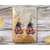 Twisted R Design Earrings, 4th of July Highland Cow Wood