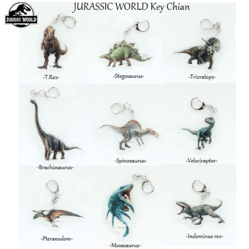 Unicon T.Rex Dinosaur Keychain Keychain, clear