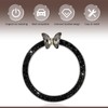 DACIRTY Bling Butterfly One-Touch Ignition Start Switch Ring, Creative Inlaid