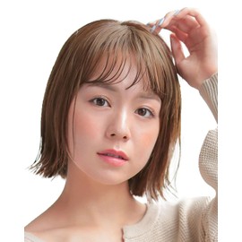 AQUADOLL wgt802MBK Wig, Bangs Wig, See-Through, Natural Bangs, Arrangement, Point Wig, MBK. Matte Black