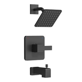 Replacement for Delta Shower Trim Kit 14 Series, All Metal Tub Shower Faucet Set, 6-Inch Matte Black Shower Head and Handle Set(Valve/Cartridge Not Included)