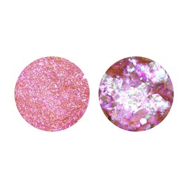iro gel Nail Art, Aurora Dazzling Powder, Set of 2, 4 Types, Aurora Powder, Rainbow Powder, Effect Powder, My Cafe Crake, Rainbow Powder [Type D]