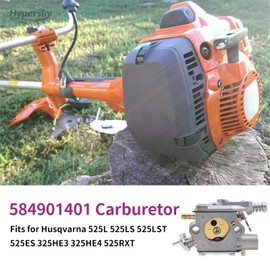 Hypersky 584901401 Carburetor for Husqvarna 525L 525LS 525LST 525ES 325HE3 325HE4 525RXT Trimmer with Fuel Hose Primer Bulb Adjusting Tool Kit