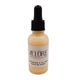 Velure Suero de Vitamina C al 20%, Fórmula de Noche con Ácido Hialurónico, Glicerina, Vitamina E para Cuidado de la Piel, Luminosidad