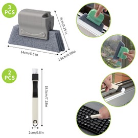 LHOEST Pack of 9 Window Grooves Cleaning Tool, Blinds Cleaning Brush for Window Cleaning for Kitchen Bathroom, Brush Cleaning Set for All Corners and Gaps Window Slots