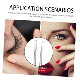 OHPHCALL 2pcs Eyelash Lift Tool Stainless Steel Eyebrow Combs and Eyelash Separator Durable and Lightweight for Effortless and Separation