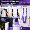 Yoga Stretch Strap for Flexibility Training – Purple Hanging Exercise