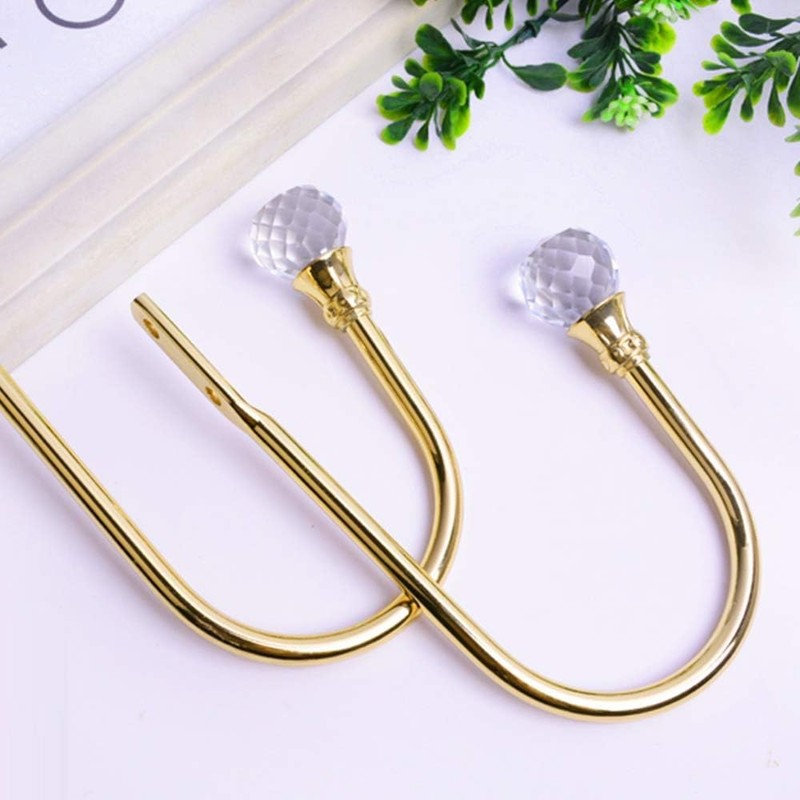 COCIVIVRE 2 Pack Curtain Holdbacks Wall Mounted Curtain Tiebacks Hooks