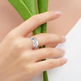 BEILIN Faith Adjustable Rings Sterling Silver Cross Wrap Open Rings Fashion Christian Religious Jewelry for Women