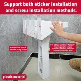 Plastic Pedestal Sink small Bathroom Pedistal Sinks Set 19.6"x15.3"x31.5"H No-Drill Installation Self-Adhesive Wash basin with Faucet Hole for Lavatory Room Column Wash Basin Rv Sink for Home Garage