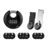 WULALACK 70mm Weatherproof Combination Lock ，Disc Padlock Combination with 4
