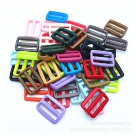 GreatRise Pack of 50 Colourful Tri Glide Sliders Plastic Ladder Buckle Adjustment Slider Regulator Tri Glide Slider Plastic Ladder Lock Buckle for Strap Closure Backpack Strap Pink 20 mm