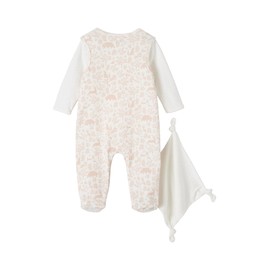 VERTBAUDET Baby Set: Romper, Bodysuit & Comforter Organic Cotton Oeko-Tex, Powdery Pink
