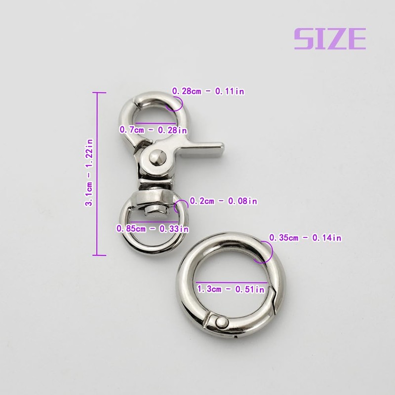 [FUSSED] 2pcs Lever Nascan Rotating Key Chain Swivel Snap Hook