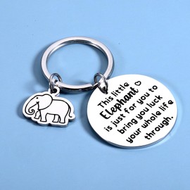 Elephant Lovers Gifts for Women, Good Luck Charms Gifts for Son Daughter Christmas Stocking Stuffers for Adults Women Men Bf Gf, White Elephant Gifts for Adults Useful, Cute Keychain Elephant Decor