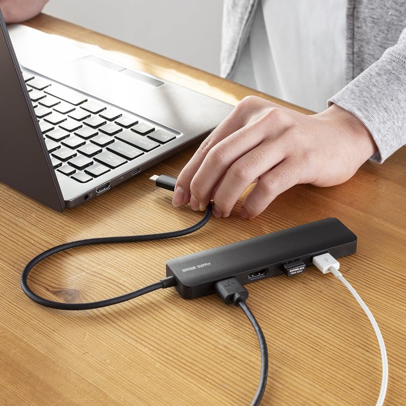 Sanwa Supply USB Type-C Docking Station USB-5TCHHPS22BK