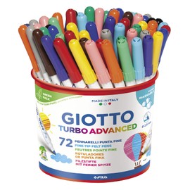 GIOTTO 520303 Turbo Advanced Fibre Tip Pen, Multi-Colour, One Size