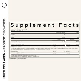Codeage Suplemento En Polvo Con Péptidos De Colágeno Y Probióticos De Edición Negra, Vitamina C Y Ácido Hialurónico, De Animales Alimentados Con Pasto Y Criados En Pasturas, Hidrolizados, Cero Carbohi