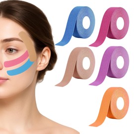 5 Stück Face Lifting Tape, 2.5cm x 5m Anti Falten Pflaster für Straffung der Haut, Gesichtstape gegen Falten, Face Tape Lifting Gesicht tape gegen Falten