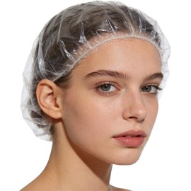 100 gorros de ducha más grandes, desechables, más gruesos, impermeables, de plástico elástico para el pelo, para mujeres, spa, uso en casa, hotel y peluquería, viaje portátil