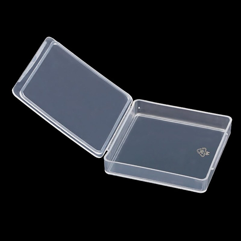 12 empty square mini clear plastic cases with cover for