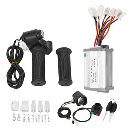 48V 1000W Brushed Motor Controller with Twist Throttle Handle Keys Front Lamp Switch Kit for Electric Bicycle Scooters Conversion