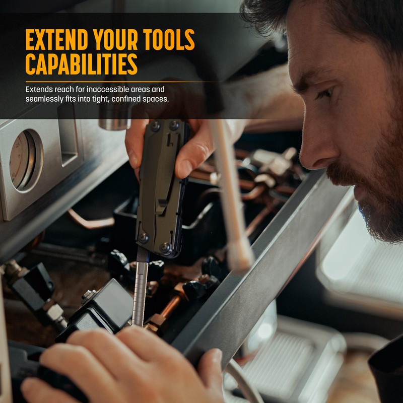 Galvanox Flat-end Bit Driver Extender and Hex Adapter Designed for