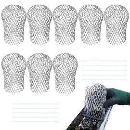 Gutter Leaf Protection, 8 Pieces Leaf Protection, Rain Gutter, Downpipe Protection, Gutter Protection, Leaf Protection, Gutter Protection, Leaf Protection, Gutter Downpipe, Aluminium Rain Pipe