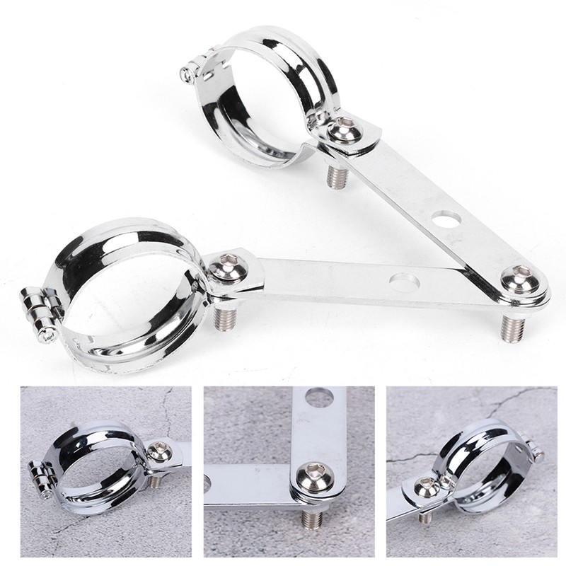Retro Headlight Bracket Fork Mounting Clamp Universal Accessory Fit for