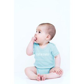 CBTwear Gritos en español - Ropa de bebé - Divertidos trajes de recién nacido para niños y niñas, Azul/claro, Recién nacido