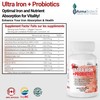 Azmabiotech Ultra Iron Supplements for Women & Men - Plant-Based