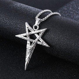 Auriselle Viking Men's Necklace Pendant Chain, Hip Hop Norse Streetwear Jewellery, Punk Retro Rap Culture Accessories for Men Boys, Party Chain Gift, Metal