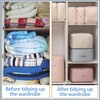 PACIOCEAN Duvet Storage Bag Organiser,Ultra Space Saving Self Compression Organizer,Clothes