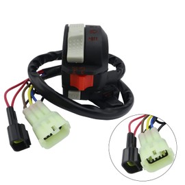 STABSOLI Left Handlebar Control Engine Start Run Off Headlight Switch & Solenoid Relay & Ignition Switch for Yamaha Grizzly 660 YFM660 2002-2003 Kodiak 400 YFM400 2002, 5LP-83973-01-00