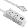 Kungfuking Power Strip with USB, Mountable Socket Surge Protector Power