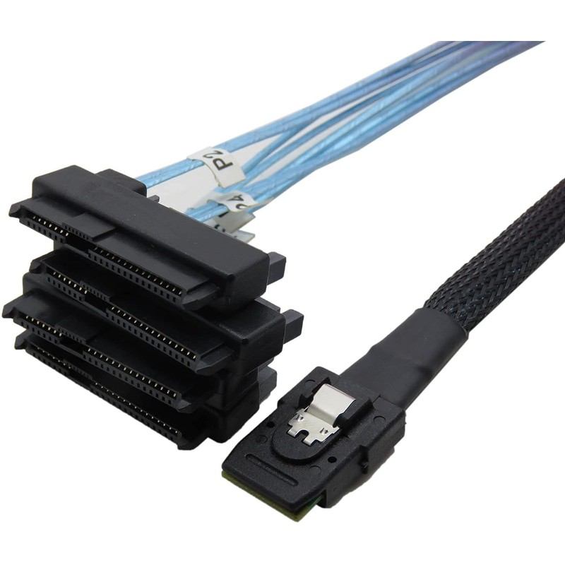 CableDeconn Mini SAS 36 SFF-8087 to (4) SFF-8482 Connectors with