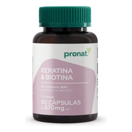 Keratina Y Biotina (60 Caps) Pronat Sabor Sin sabor